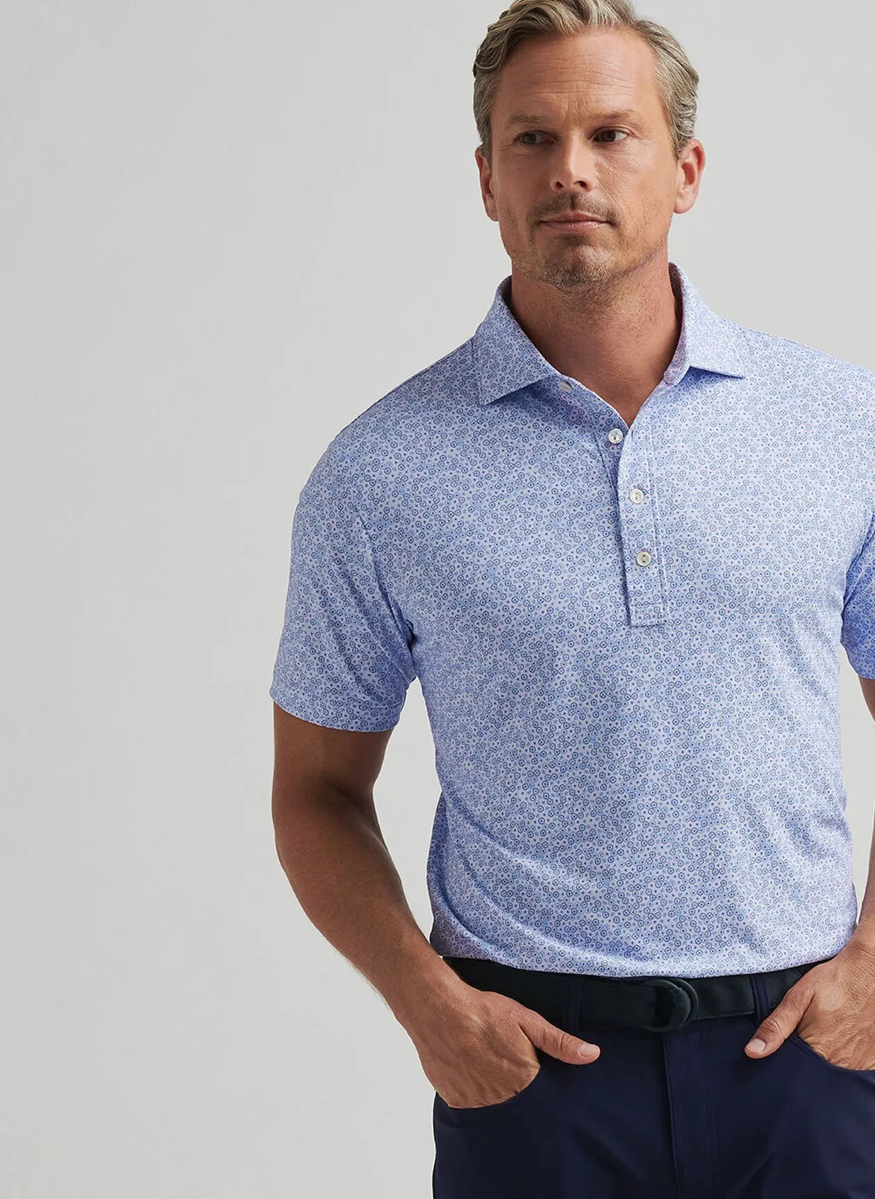 AVENUE PERFORMANCE JERSEY POLO - LAVENDER MOON