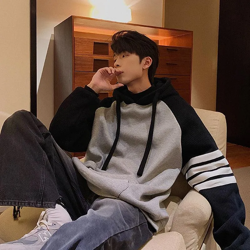 Color Block Hooded Sweatshirt