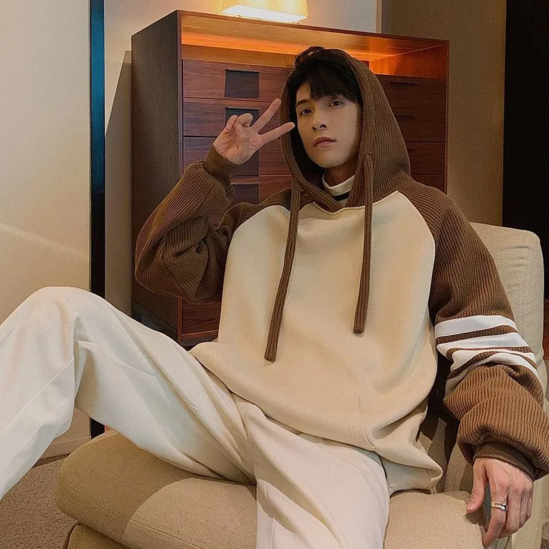 Color Block Hooded Sweatshirt