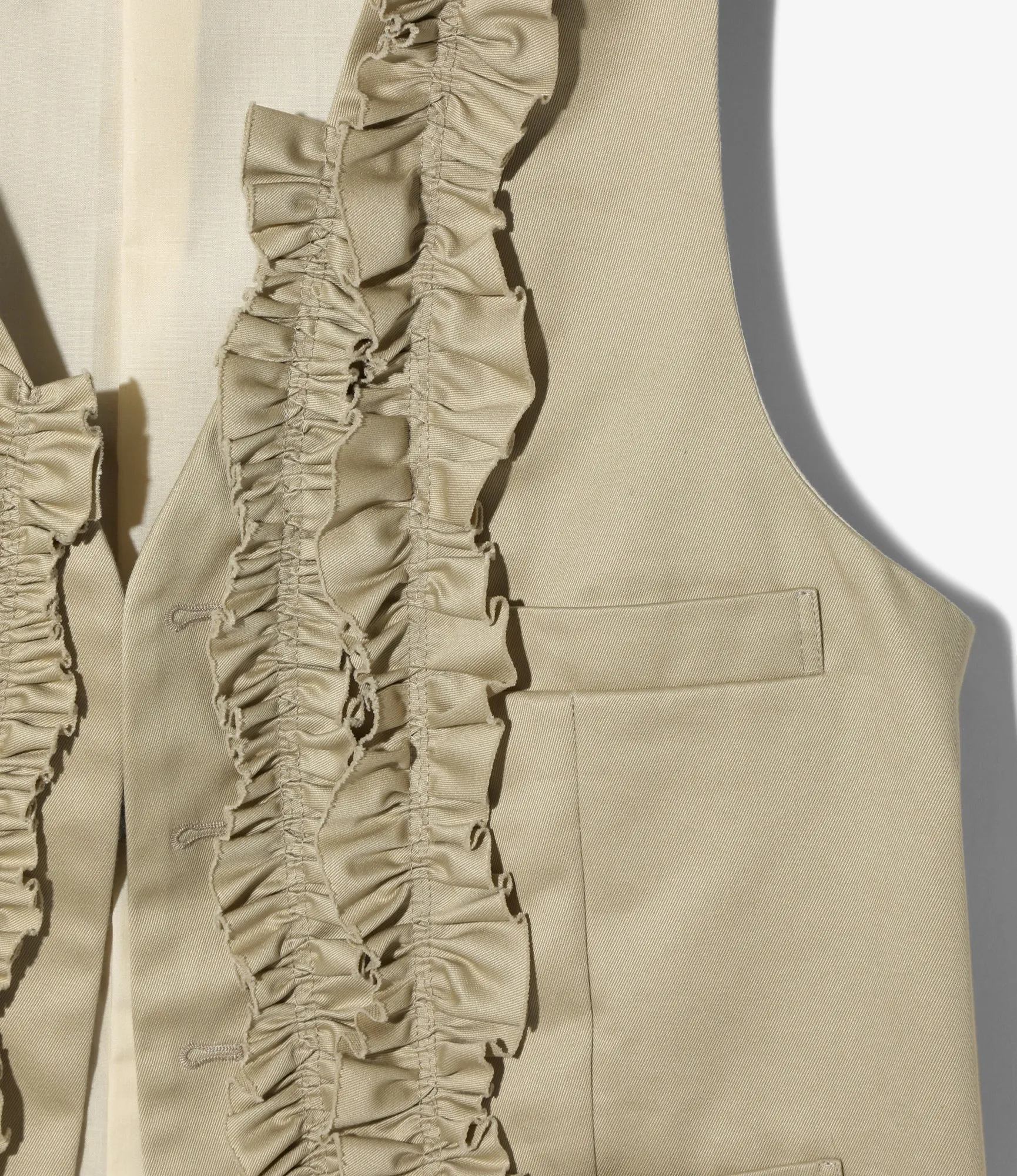 Frill Vest - Chino Cloth