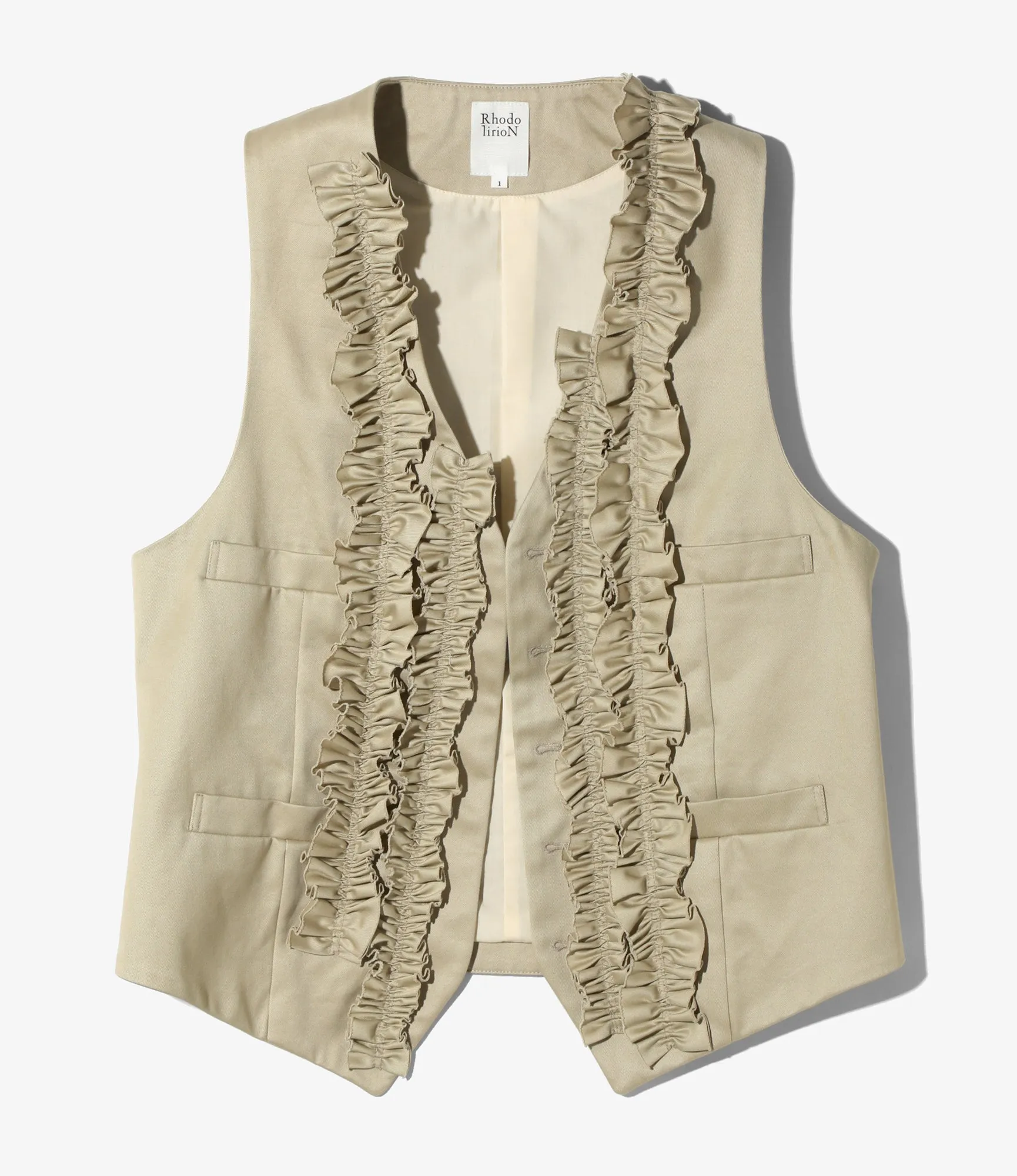 Frill Vest - Chino Cloth