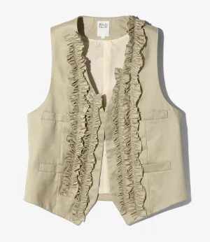 Frill Vest - Chino Cloth