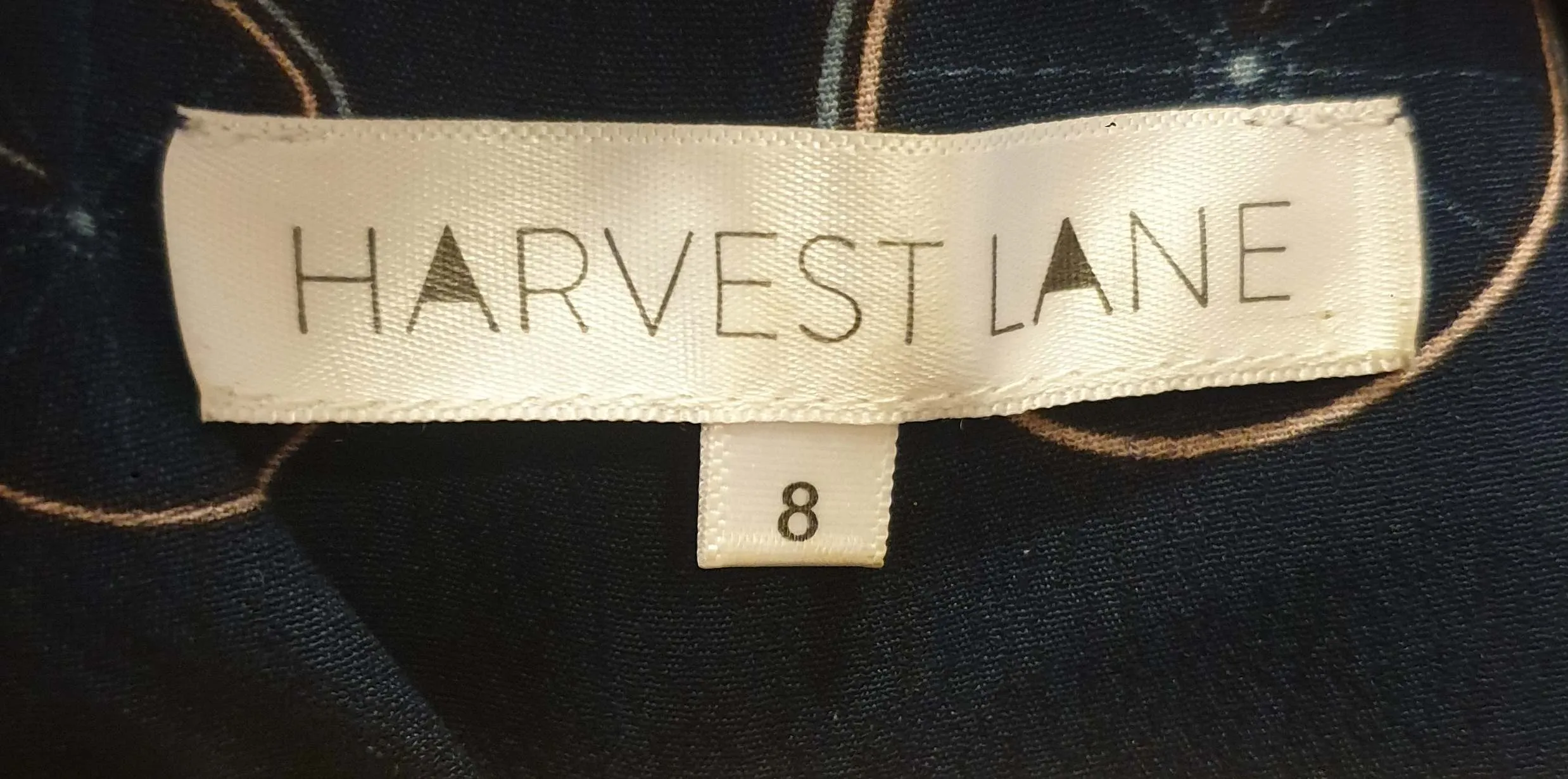 Harvest Lane navy half length sleeve dress with bicycle print size 8
