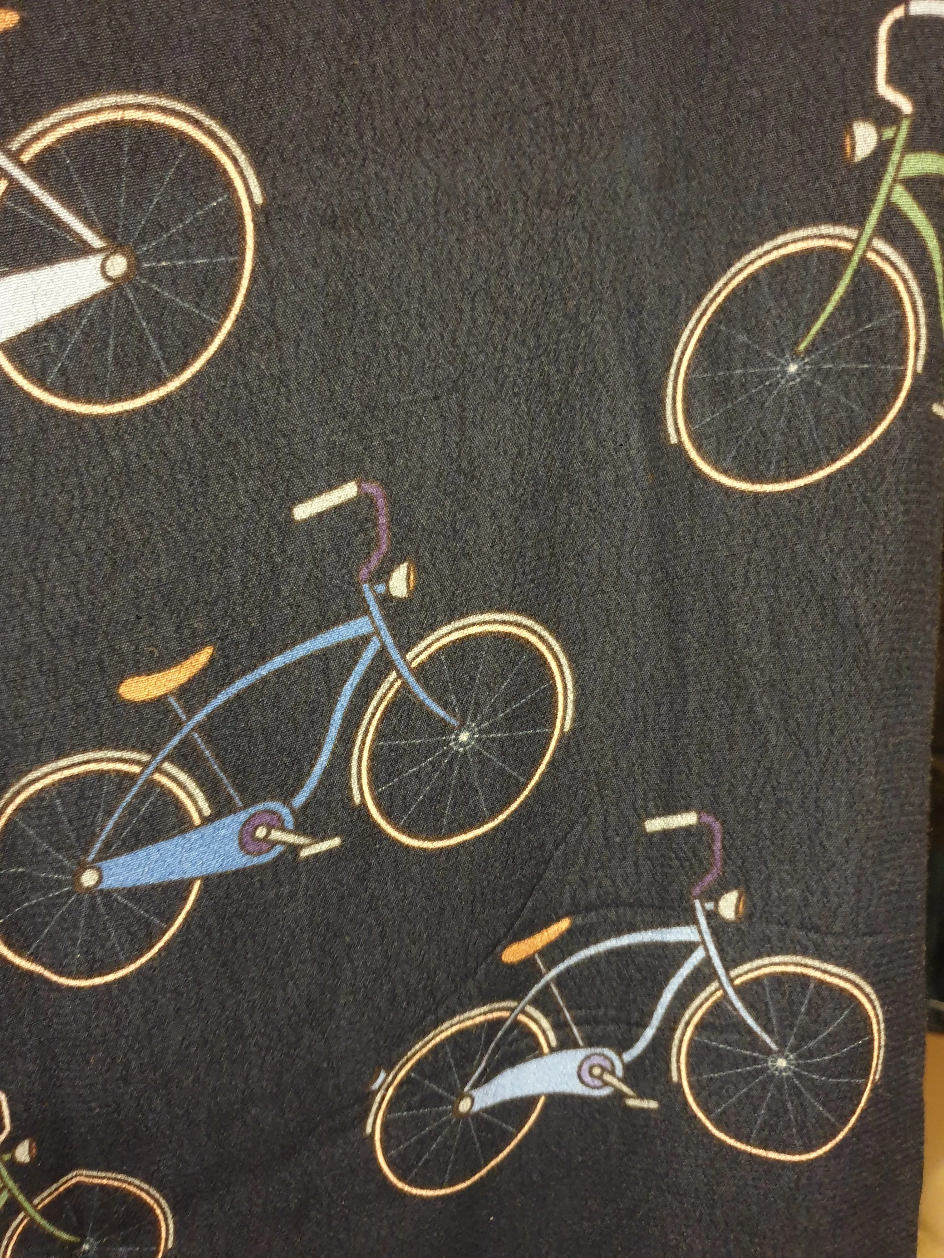 Harvest Lane navy half length sleeve dress with bicycle print size 8