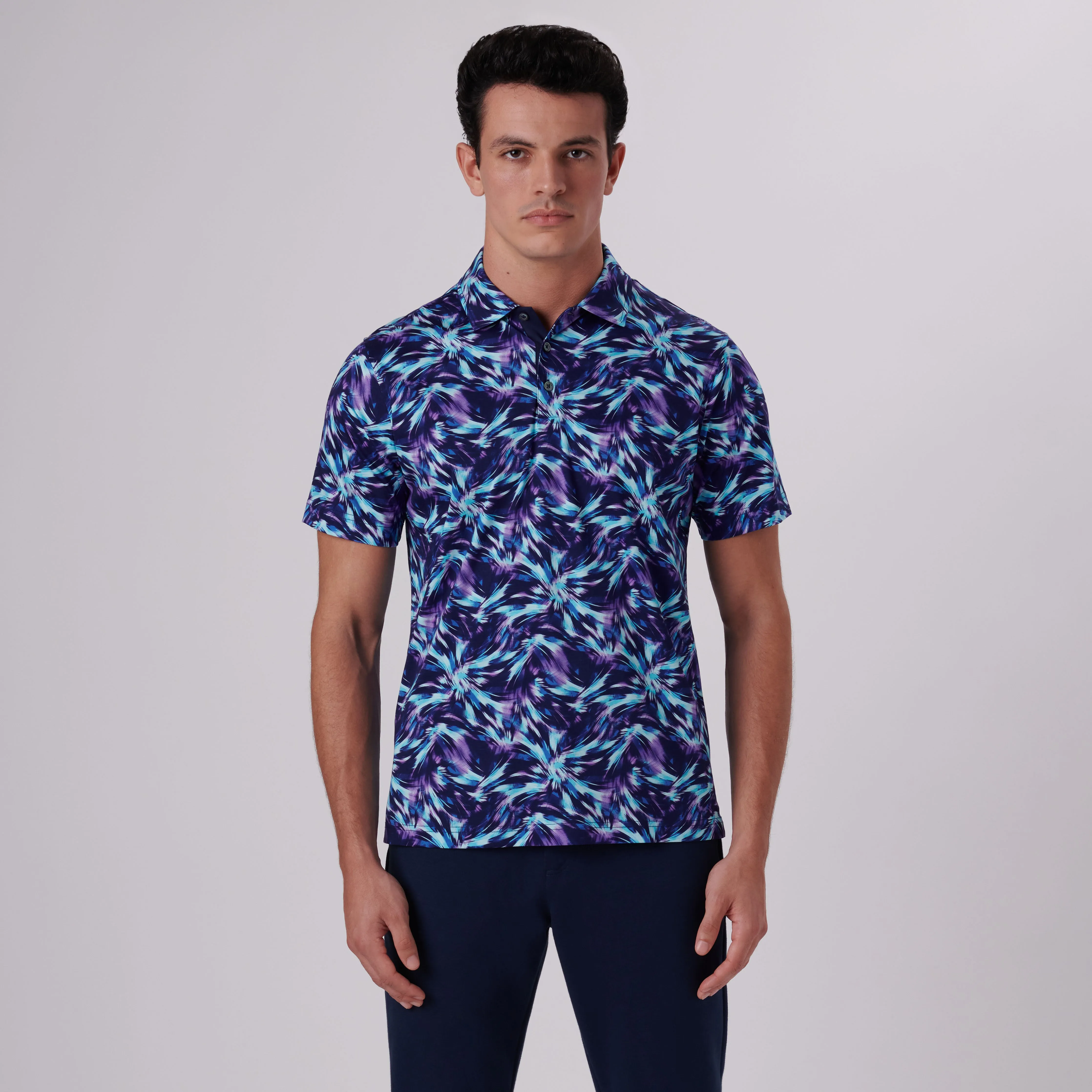 Hendrix Abstract Print Polo Shirt