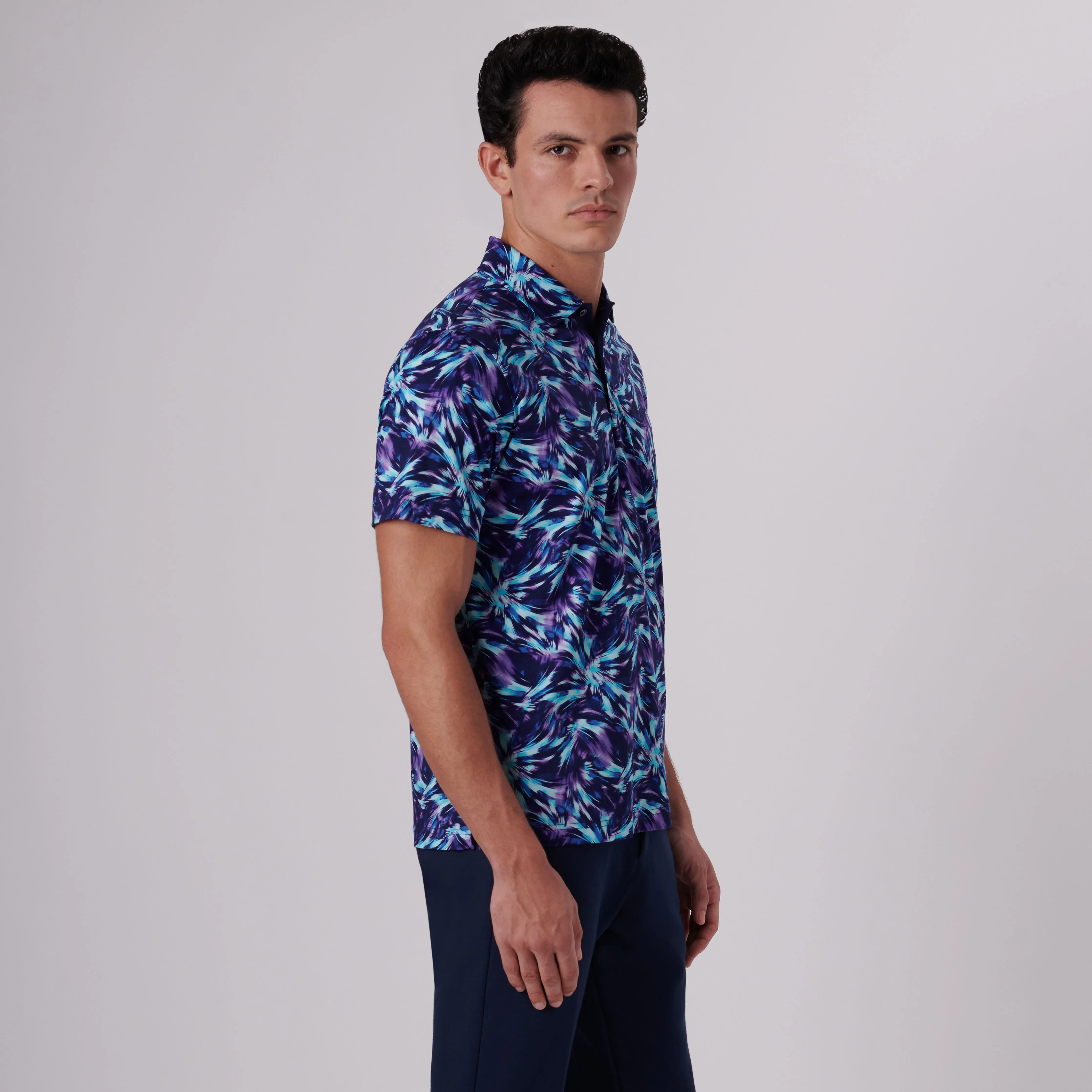 Hendrix Abstract Print Polo Shirt