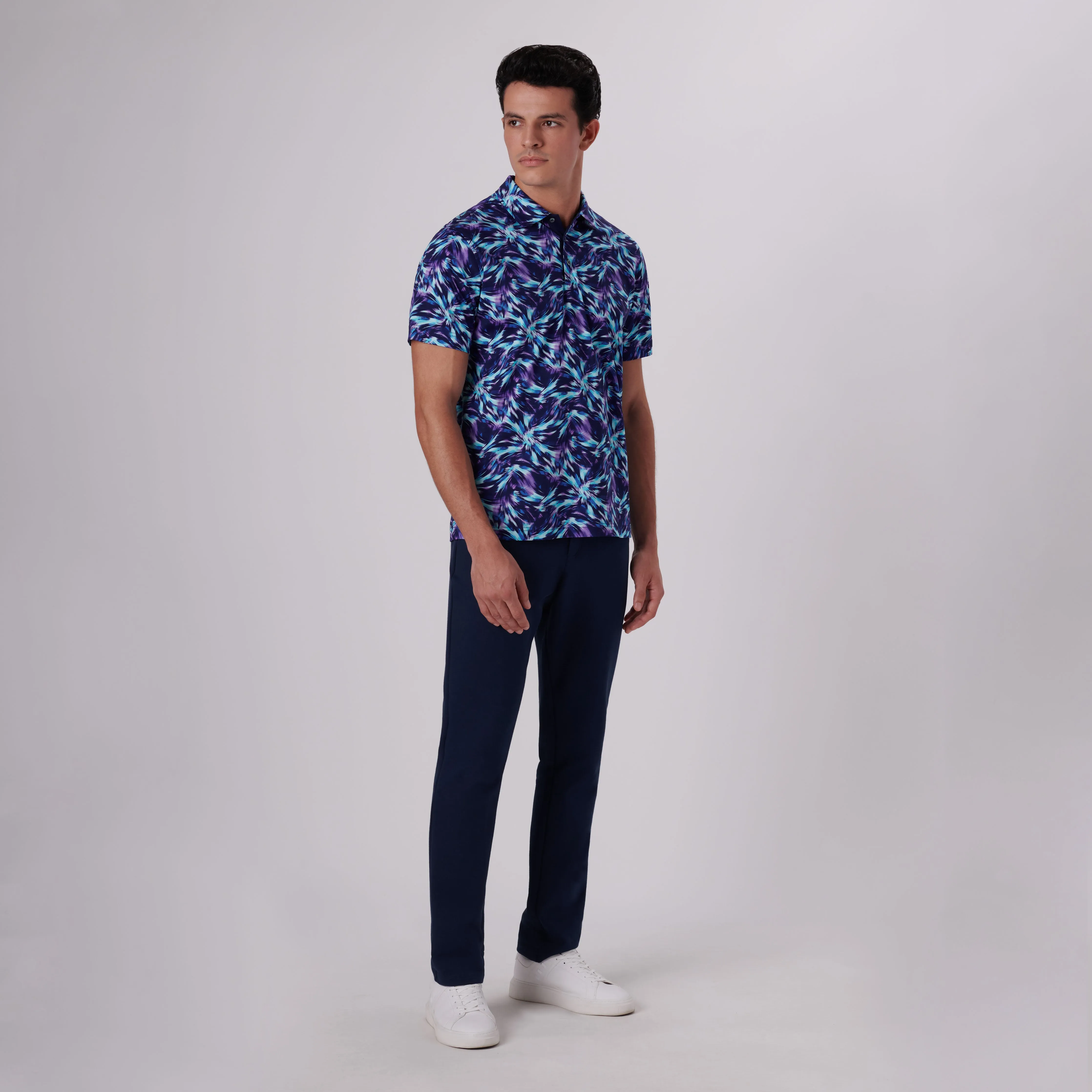Hendrix Abstract Print Polo Shirt