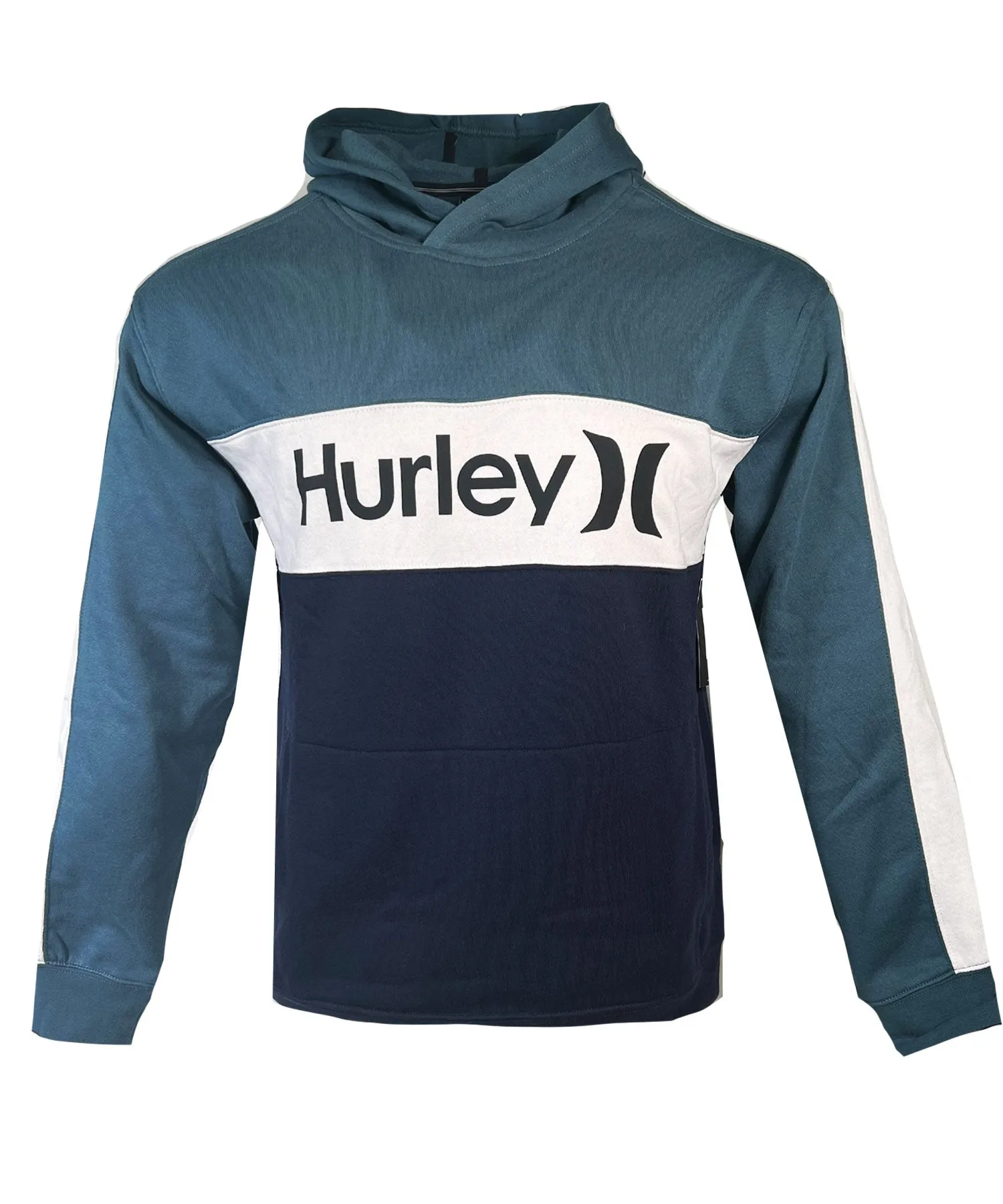 Hurley Blocked Pullover Hoodie - Blue