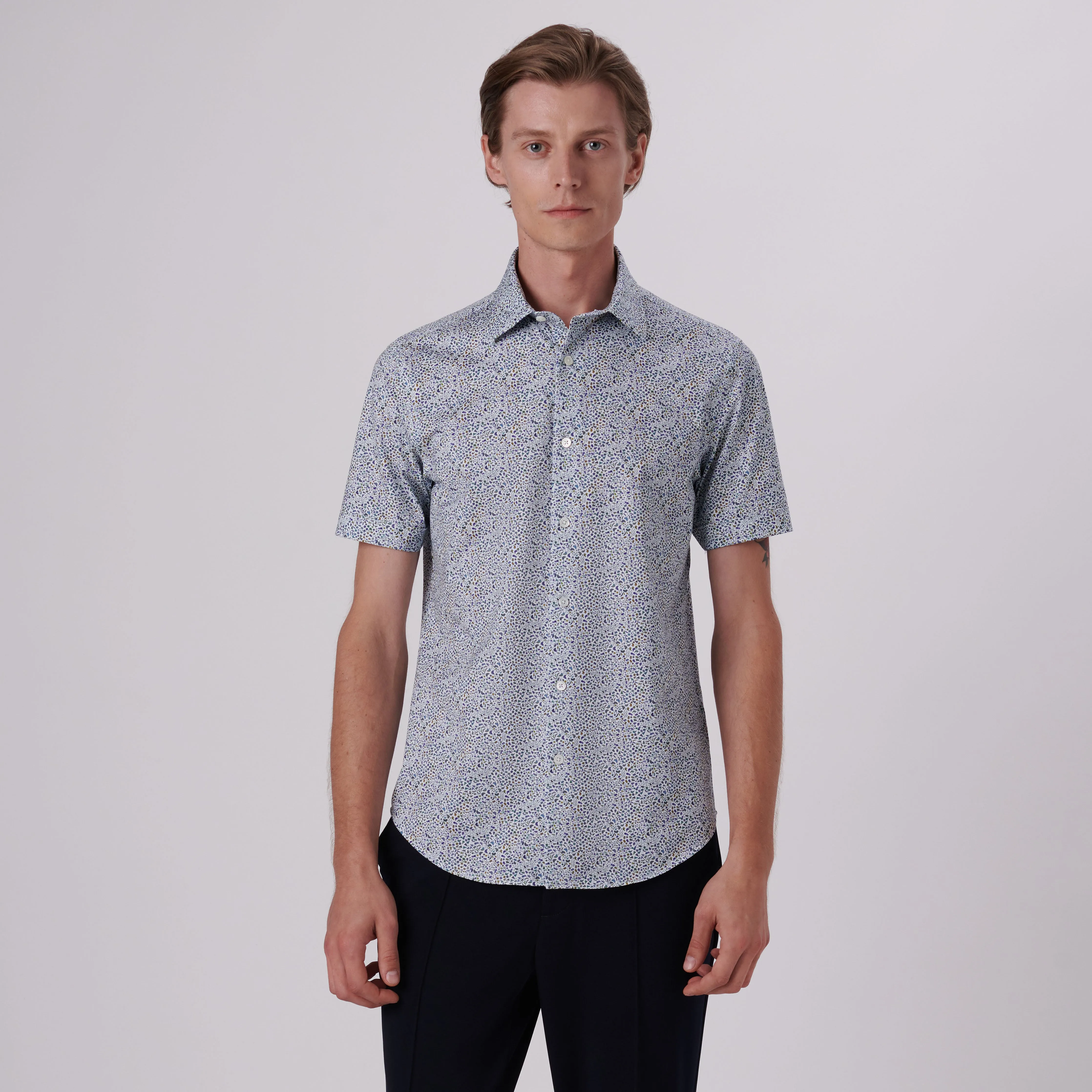 Miles Abstract Print OoohCotton Short Sleeve Shirt