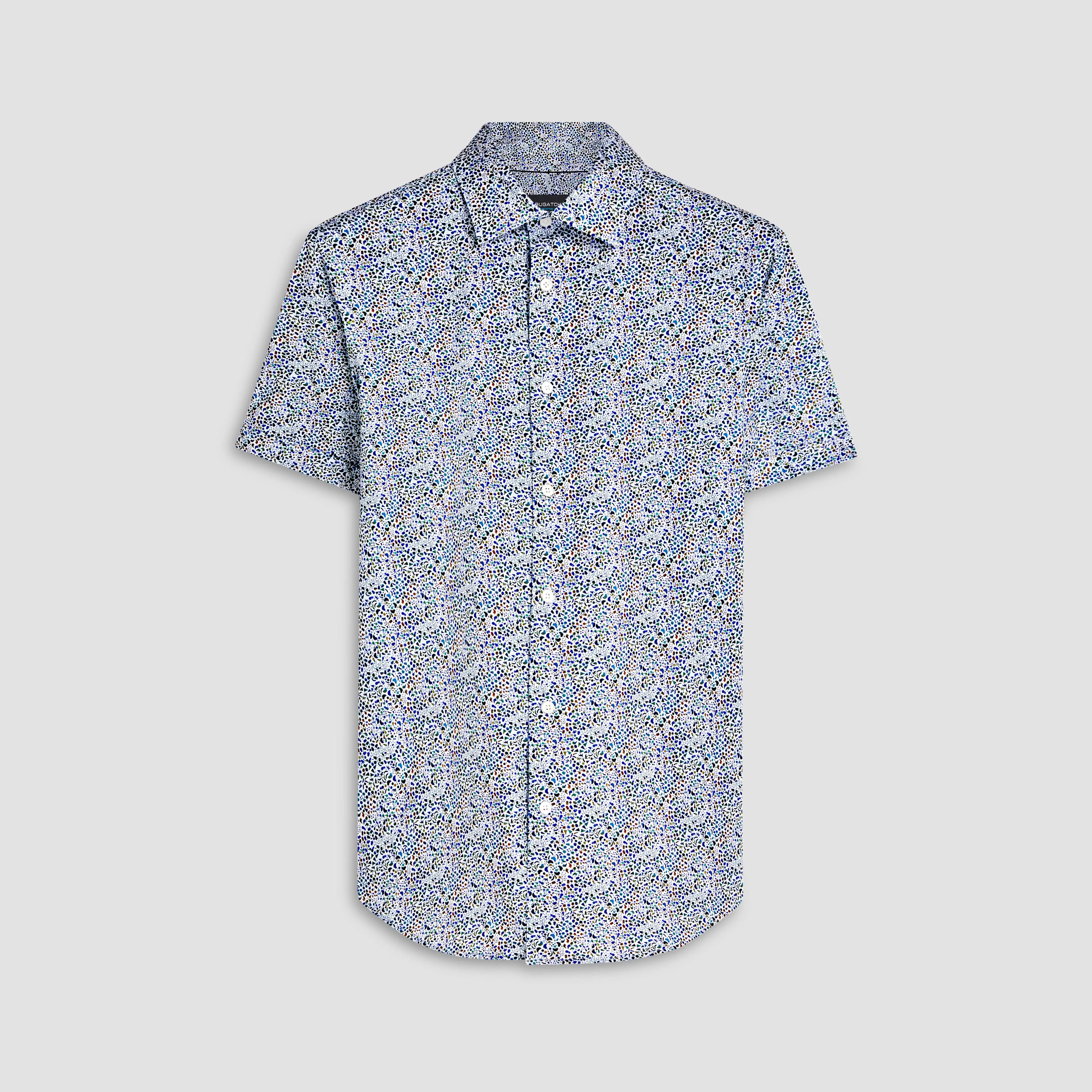 Miles Abstract Print OoohCotton Short Sleeve Shirt
