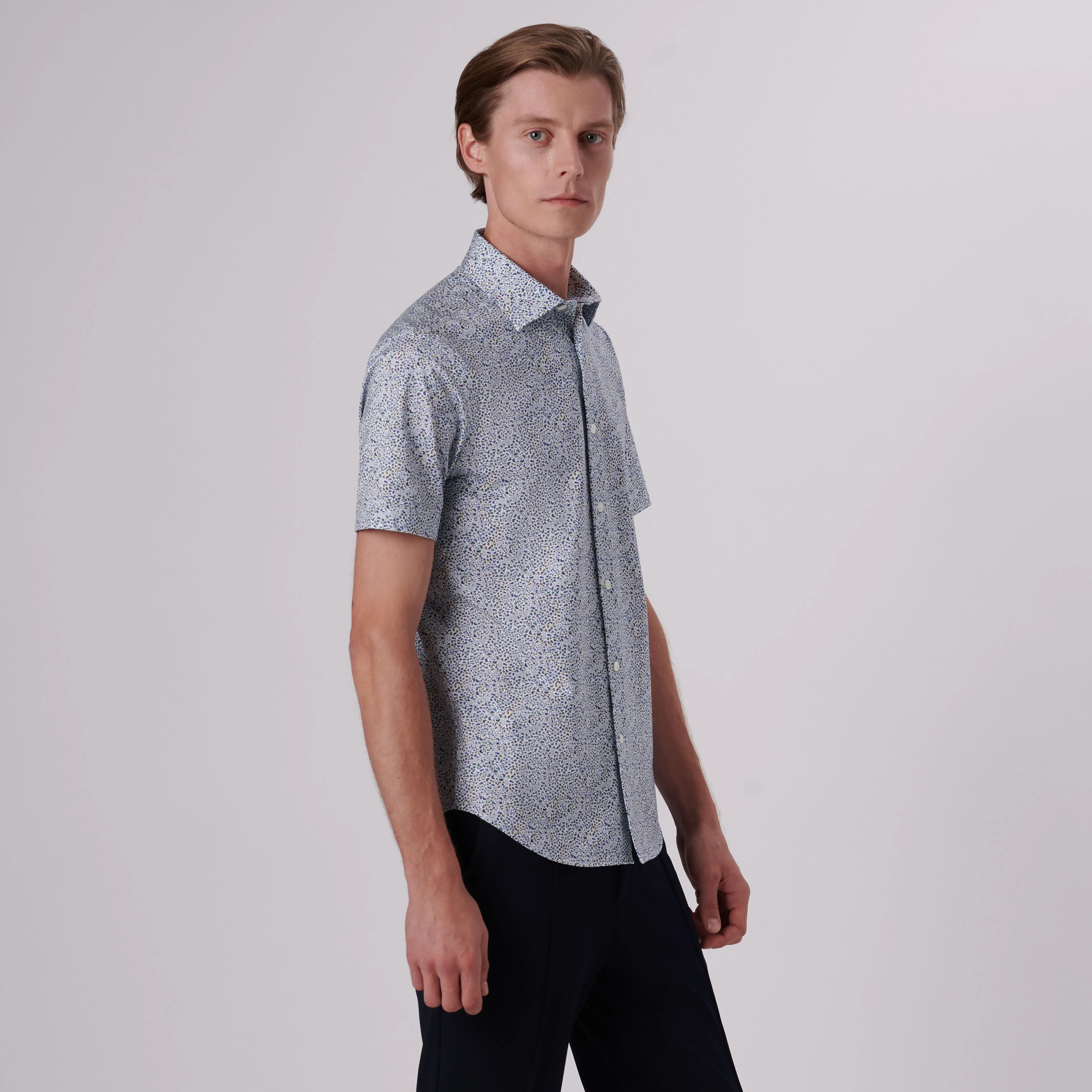 Miles Abstract Print OoohCotton Short Sleeve Shirt