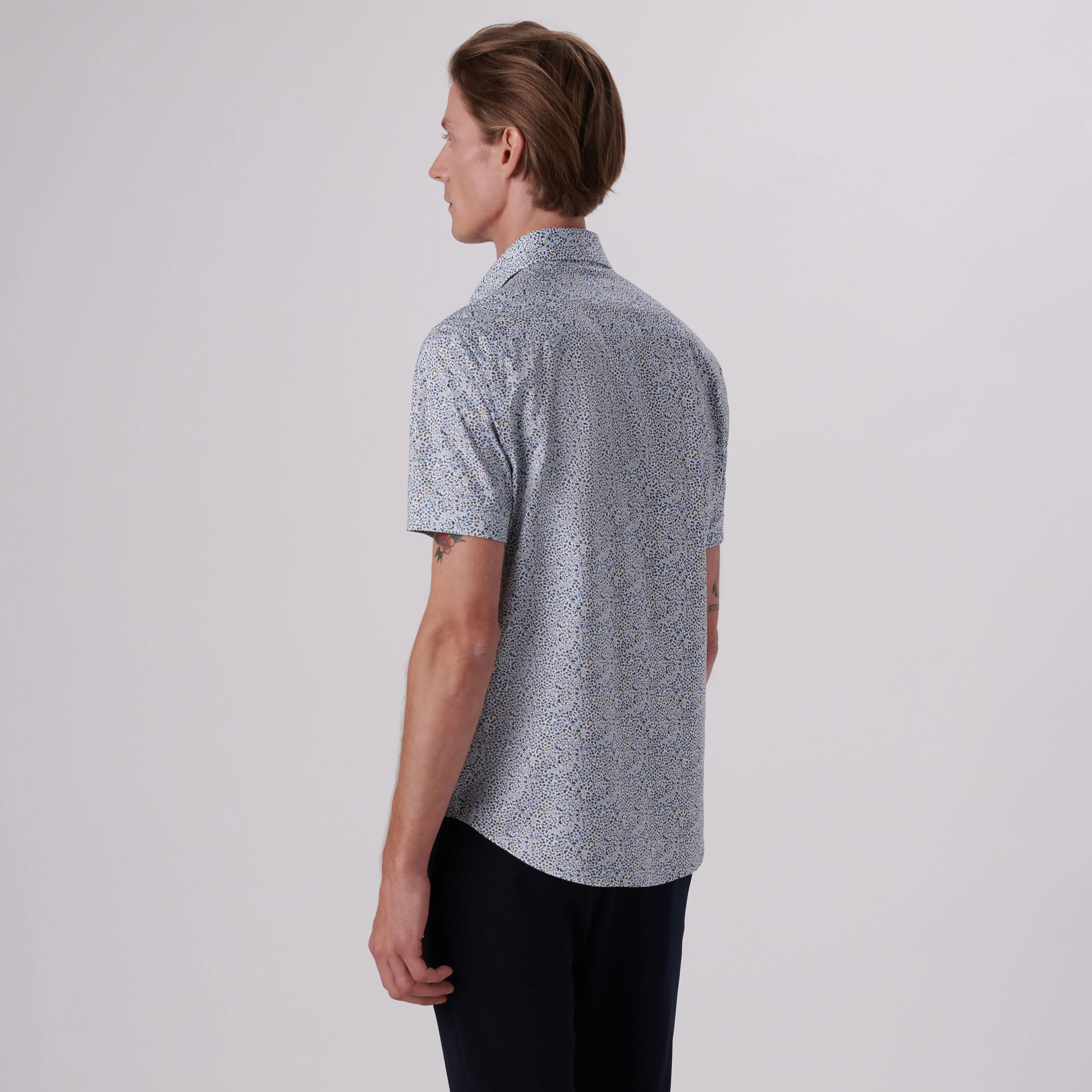 Miles Abstract Print OoohCotton Short Sleeve Shirt