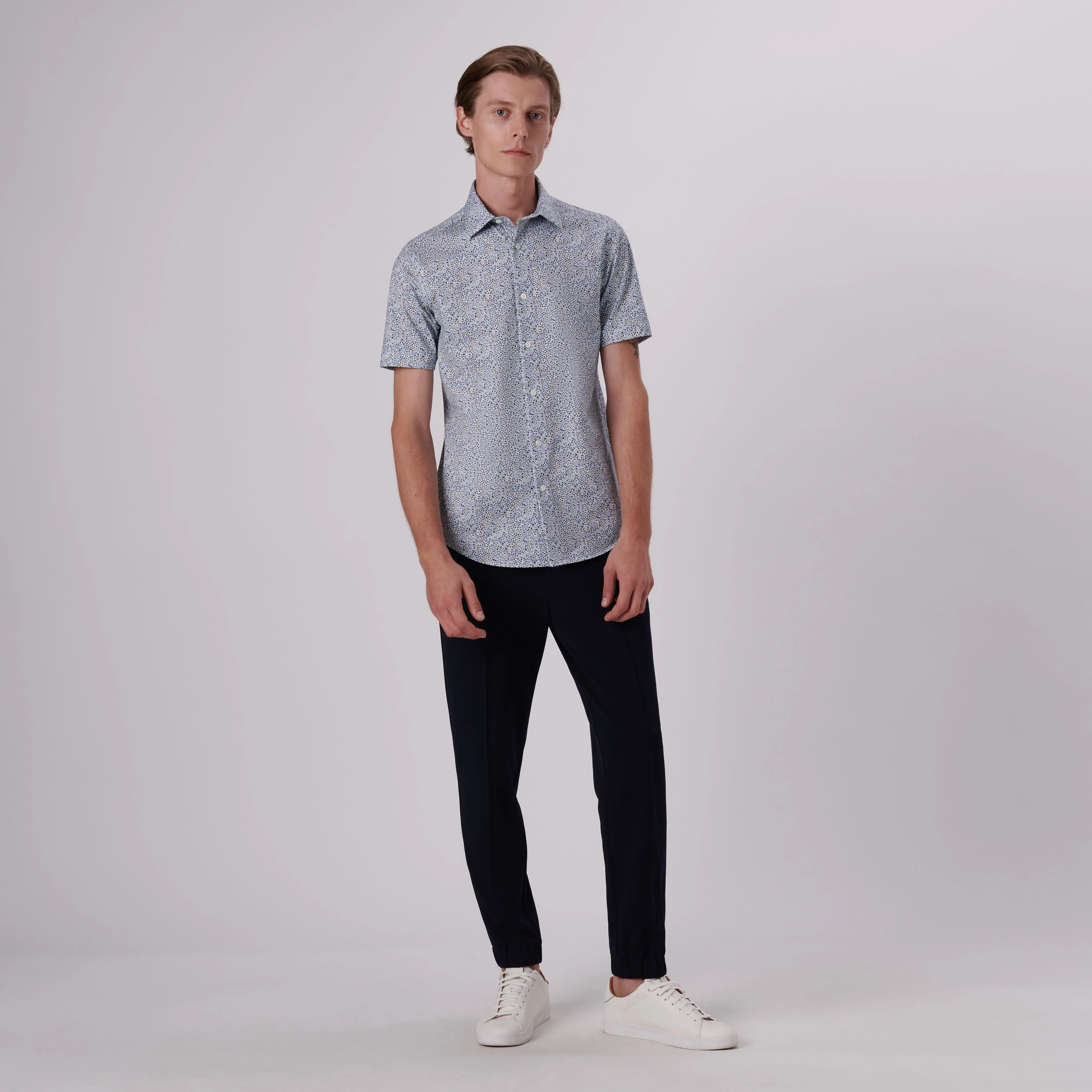 Miles Abstract Print OoohCotton Short Sleeve Shirt