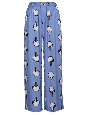 Pixel Middle Finger-print Pyjama Pants