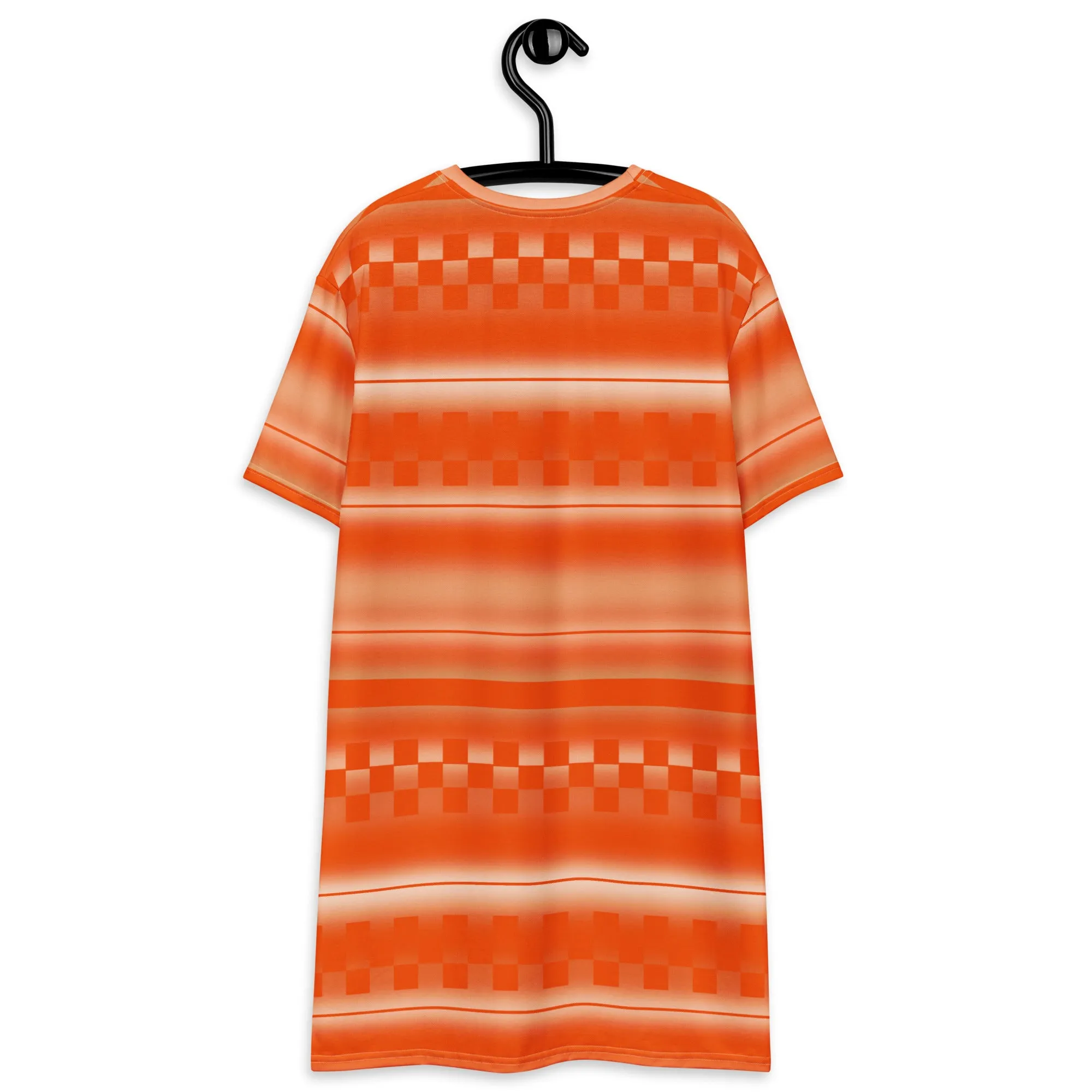 T-shirt Dress, Orange Retro 70s