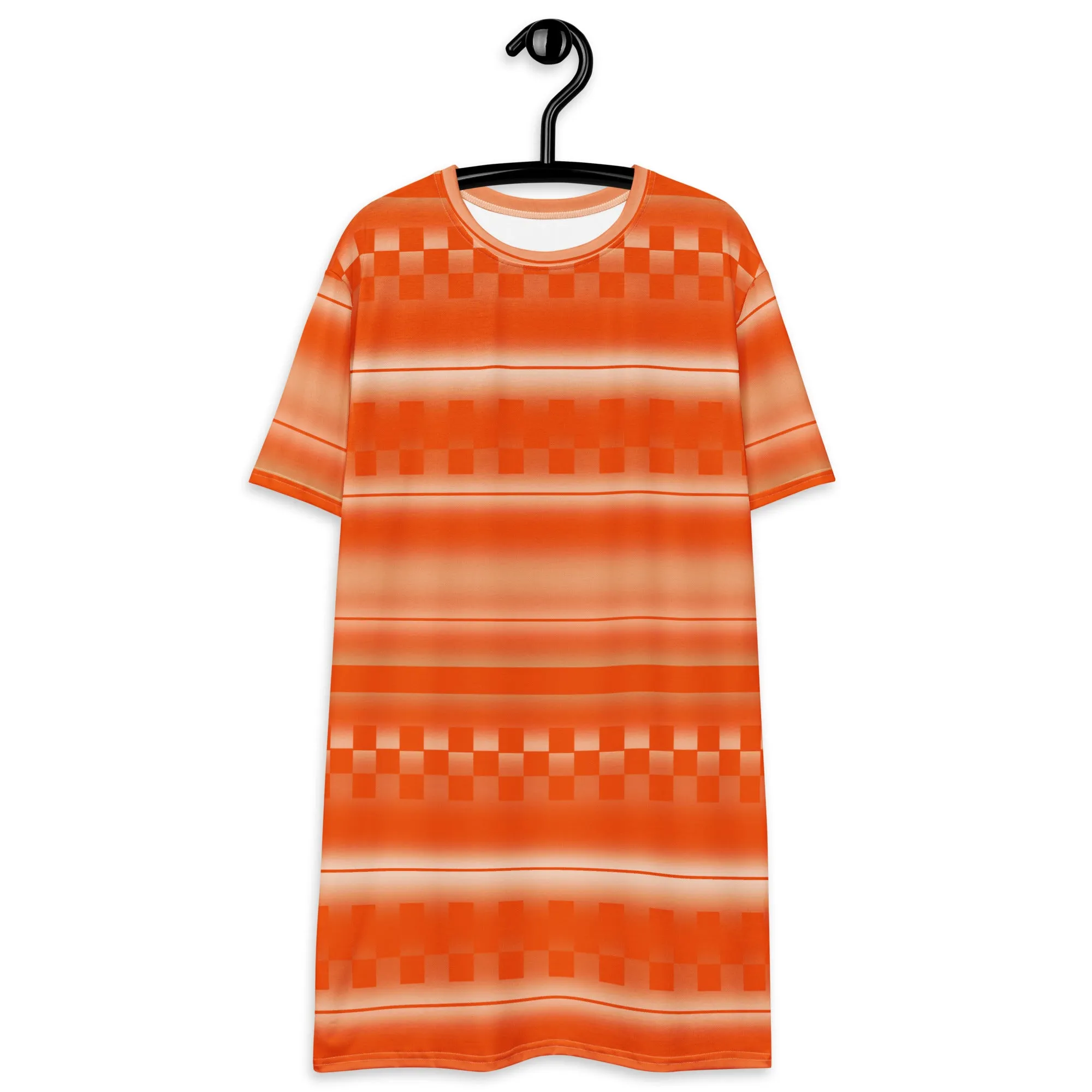 T-shirt Dress, Orange Retro 70s