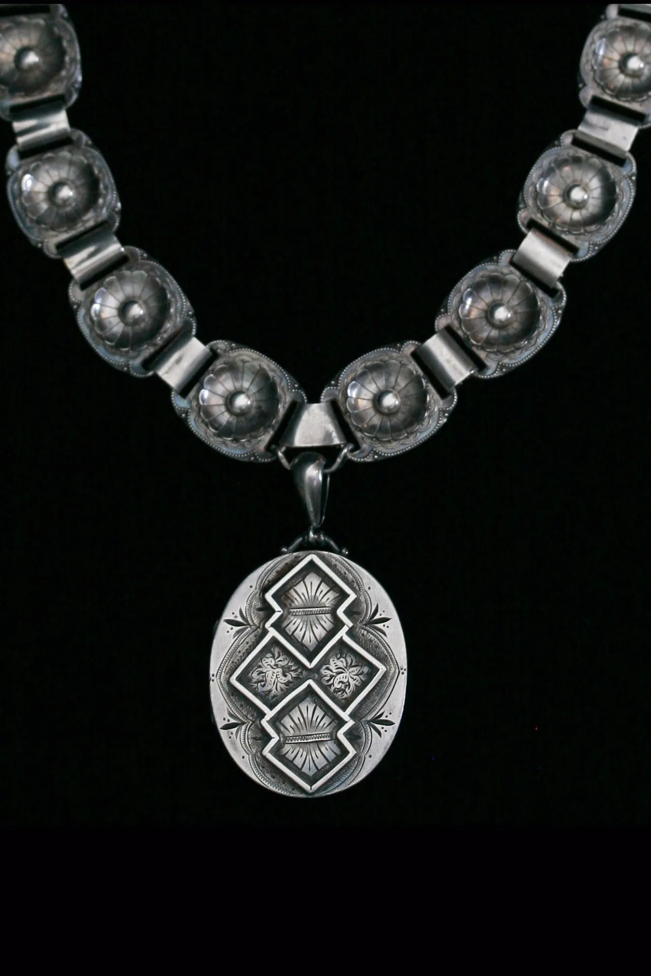 Victorian Silver Collar and Locket
