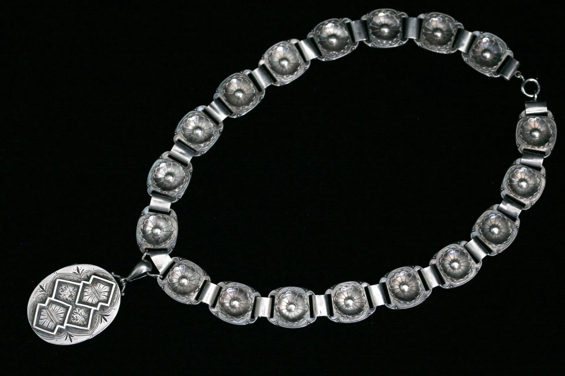 Victorian Silver Collar and Locket
