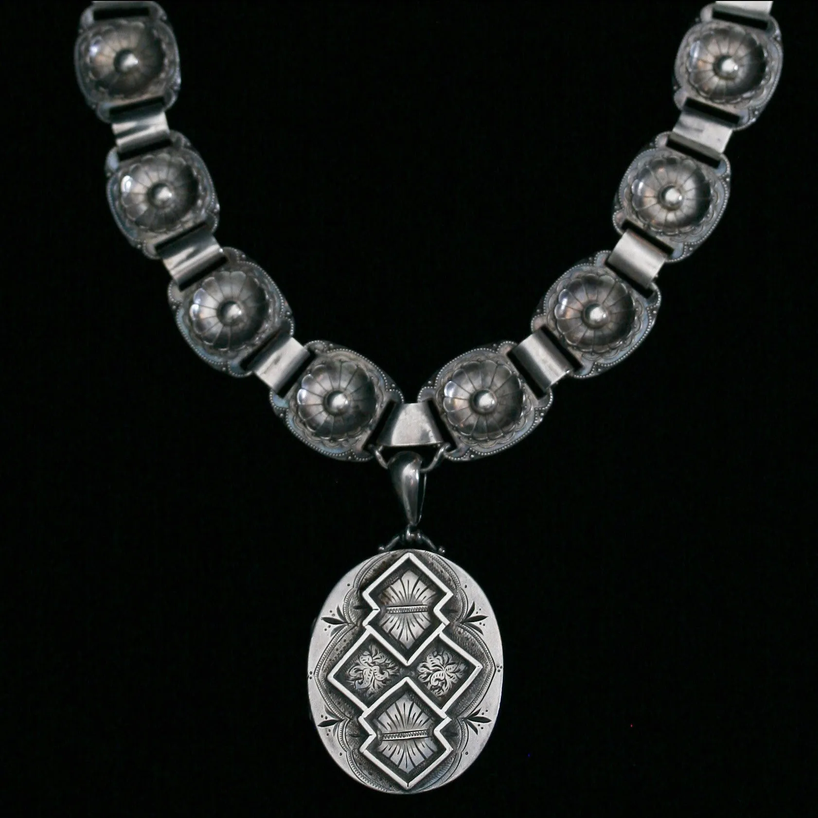Victorian Silver Collar and Locket
